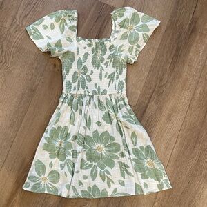 Floral Green and White Dress by Rip Curl